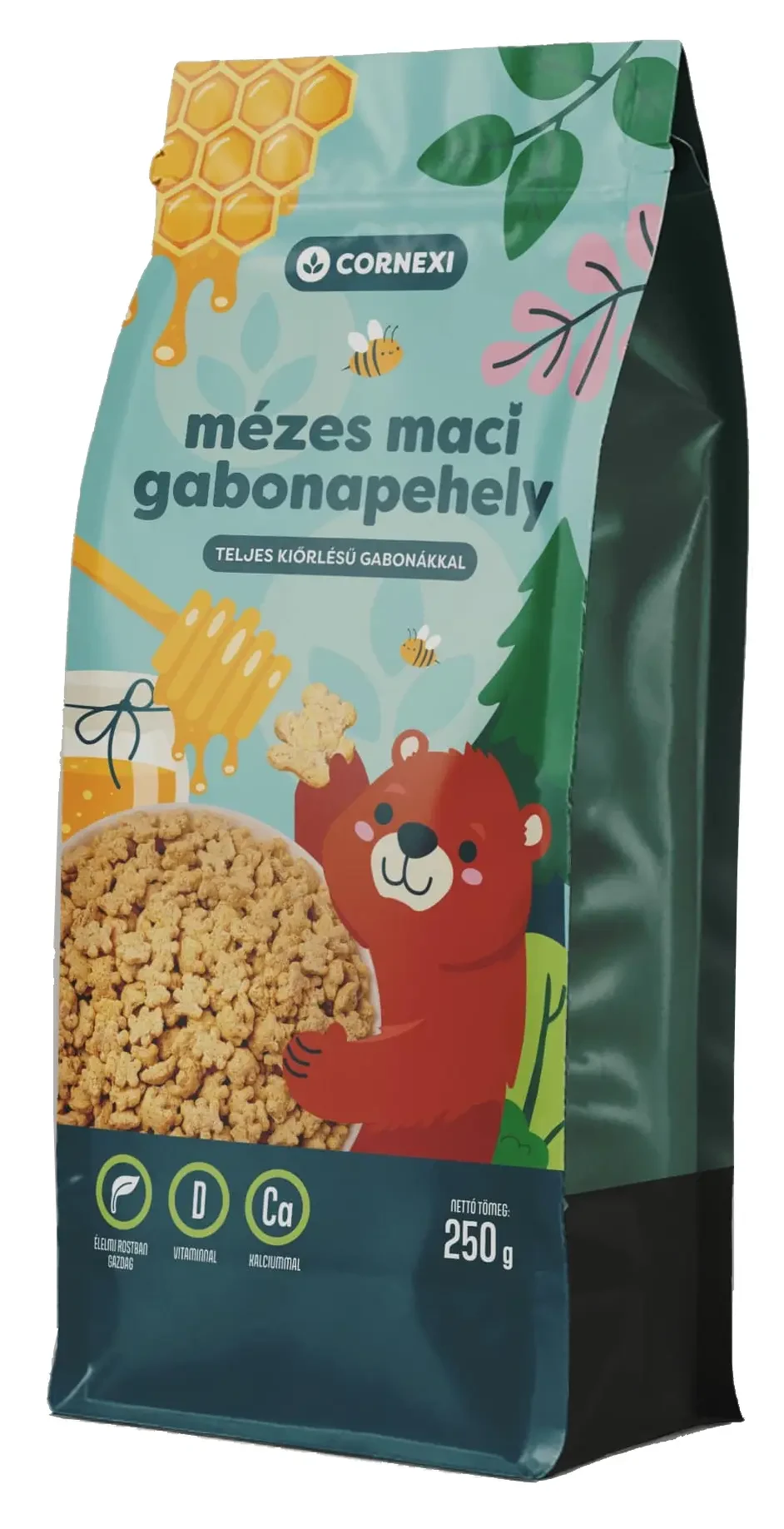 Cornexi mézes maci gabonapehely teljes kiőrlésű gabonával  250 g