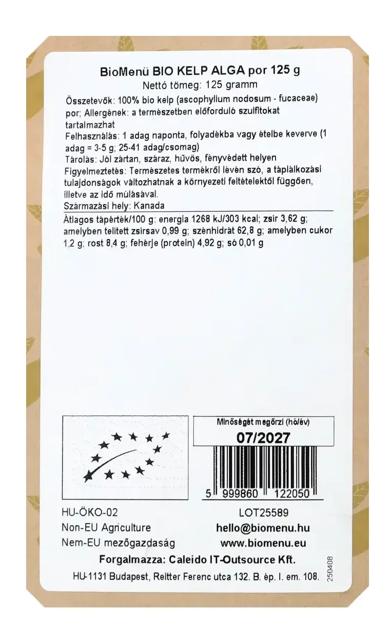 BioMenü BIO KELP por 125 g