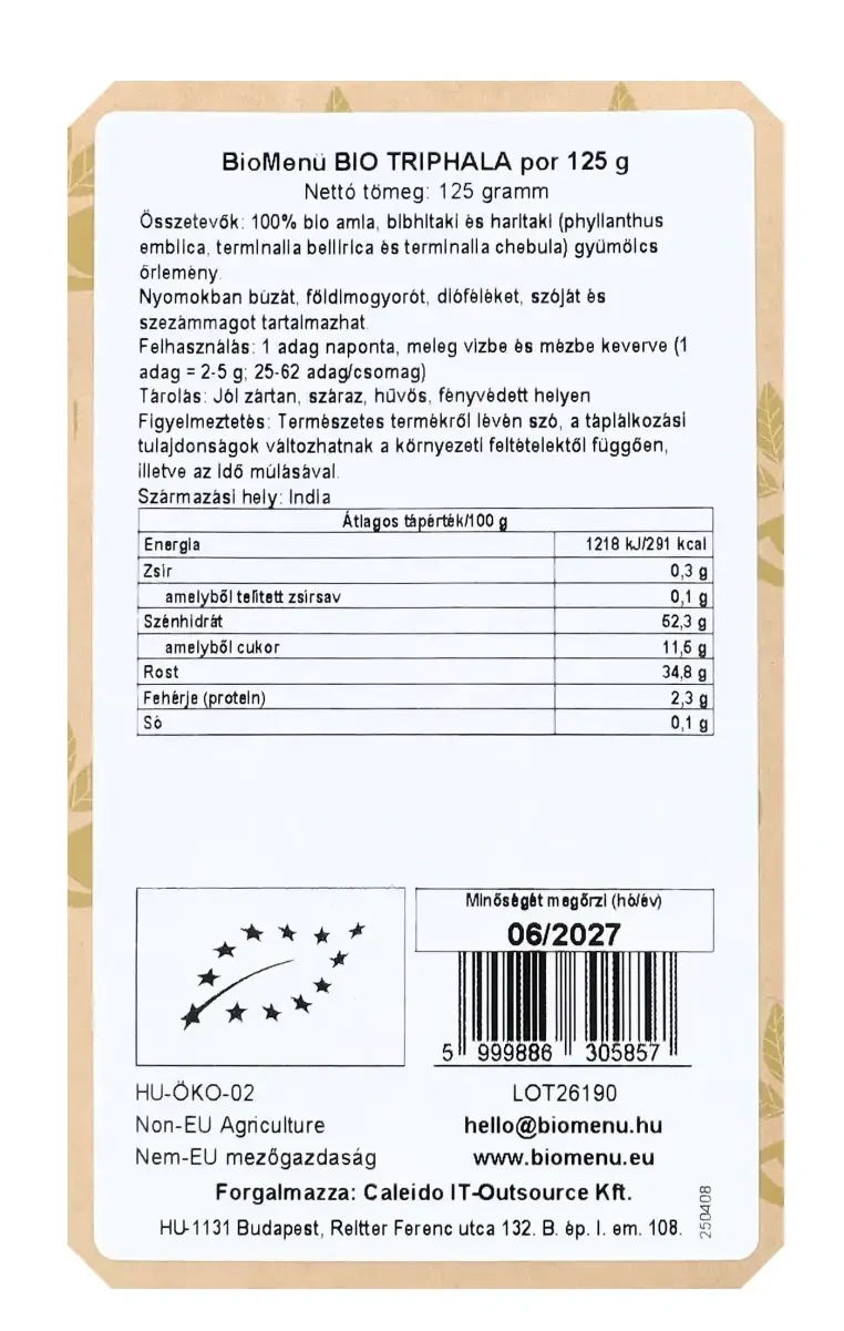 BioMenü BIO TRIPHALA por 125 g