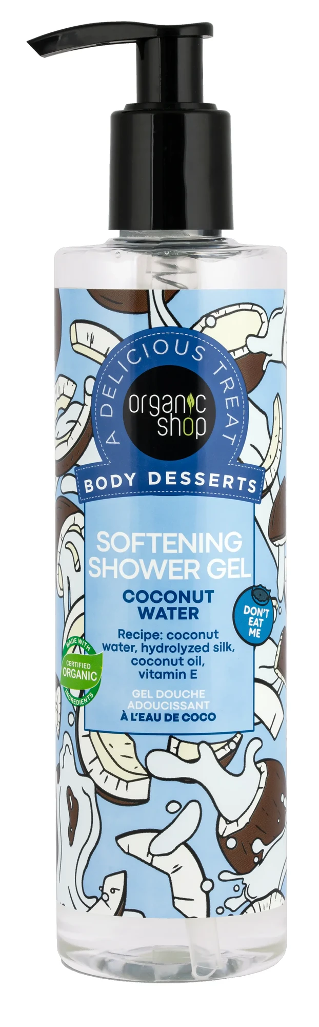 Organic Shop Kókuszvizes Puhító Tusfürdő Gél 280ml