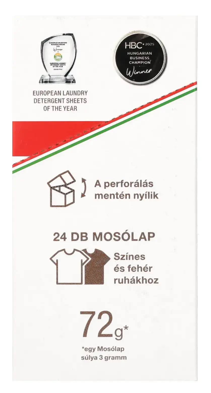 MOSÓLAP ILLAT- ÉS TARTÓSÍTÓSZER  MENTES 48 MOSÁSRA