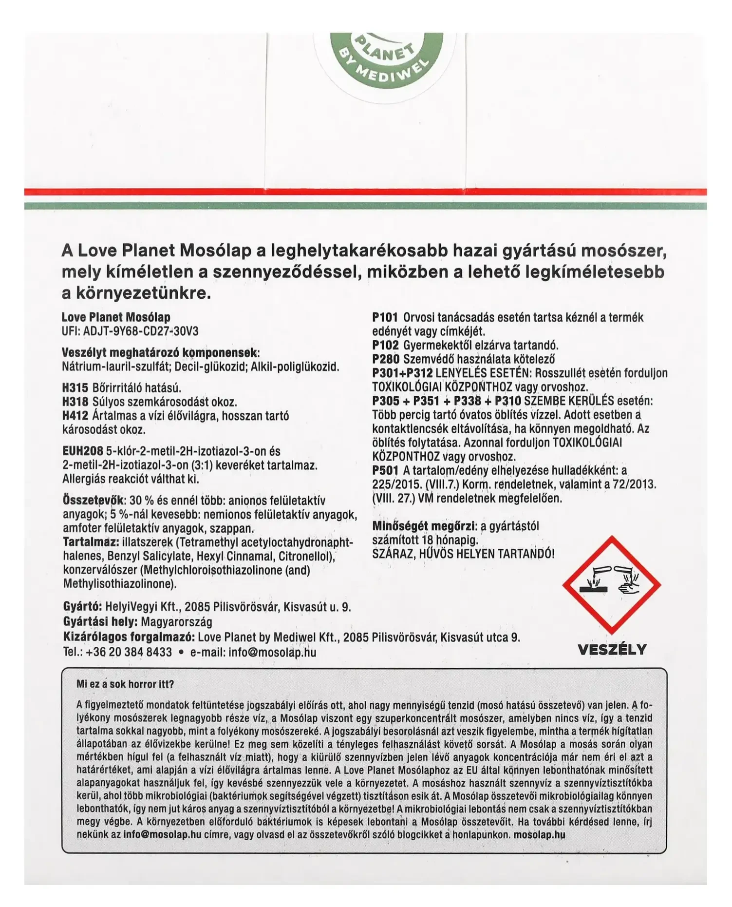 MOSÓLAP KLASSZIKUS, ILLATOS 48 MOSÁSRA