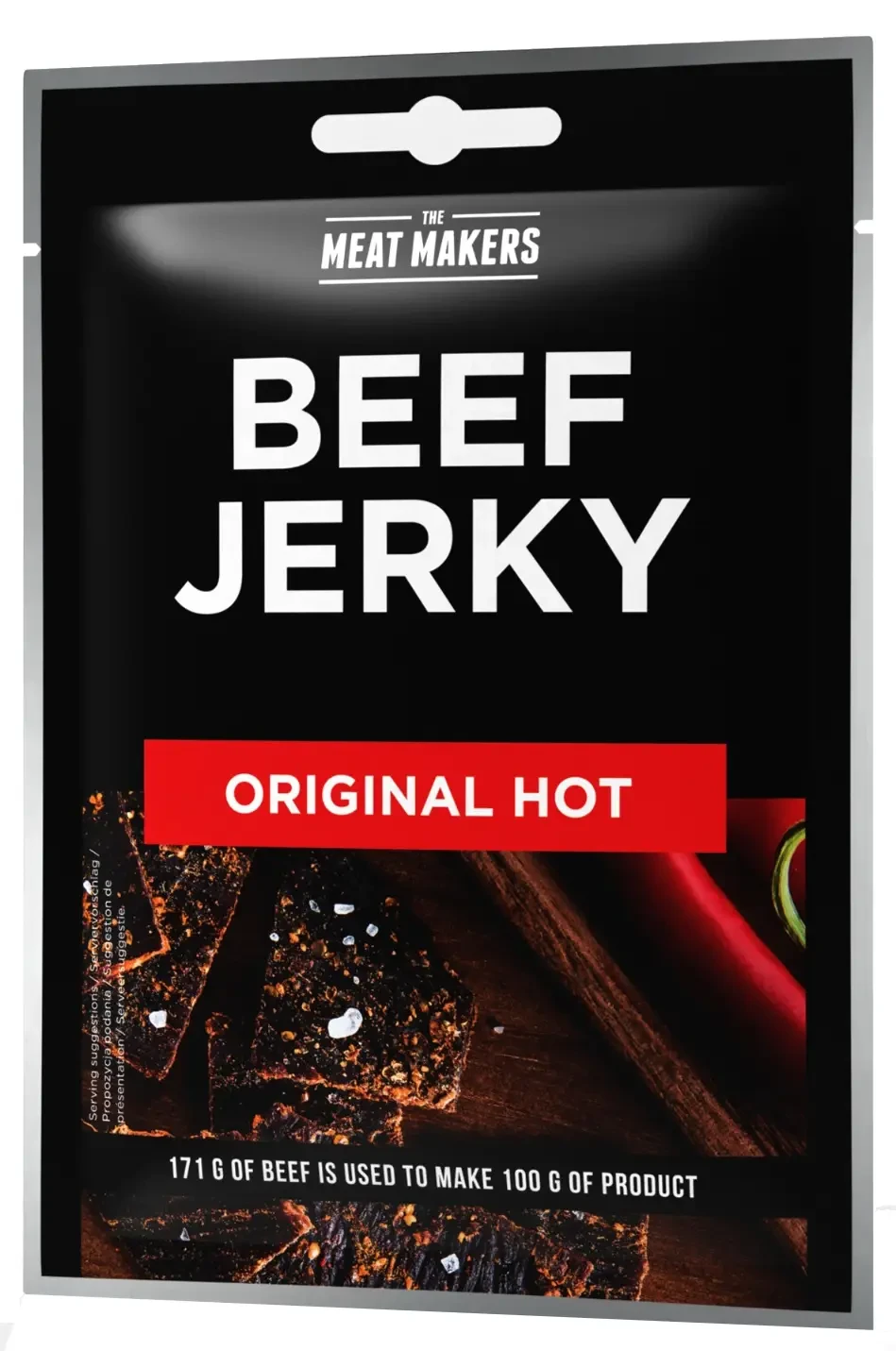 Meat Makers Beef Jerky Original Hot 25g