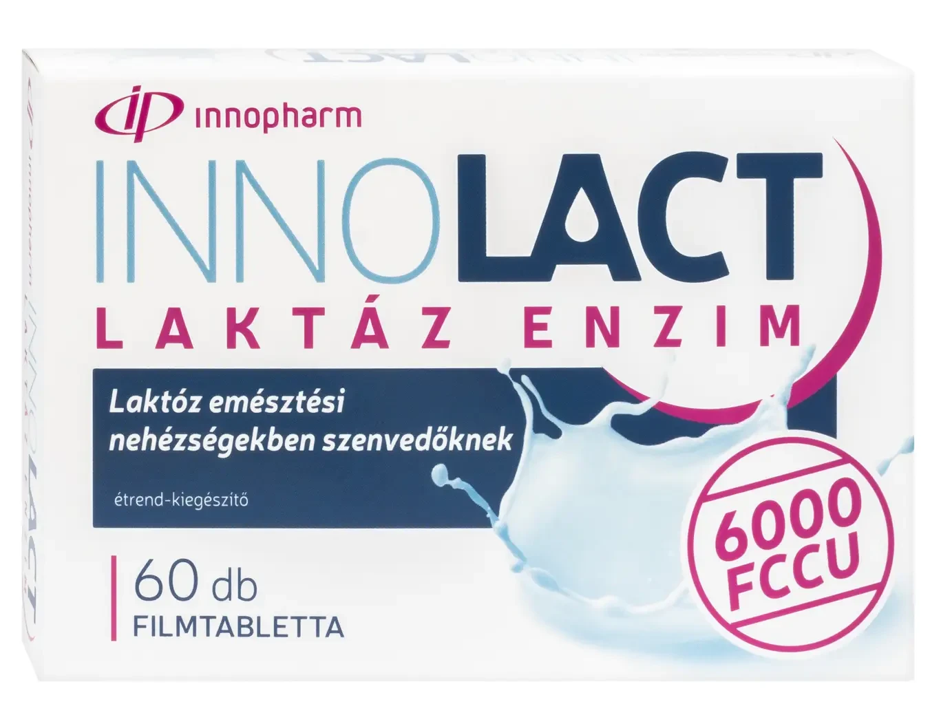 InnoPharm InnoLact Laktáz Enzim 6000 FCCU filmtabletta 60db