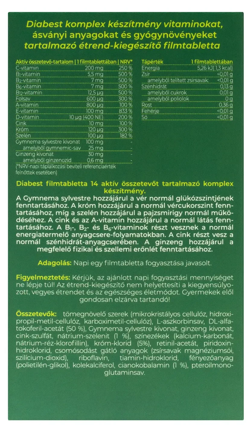 InnoPharm Diabest komplex filmtabletta 30db