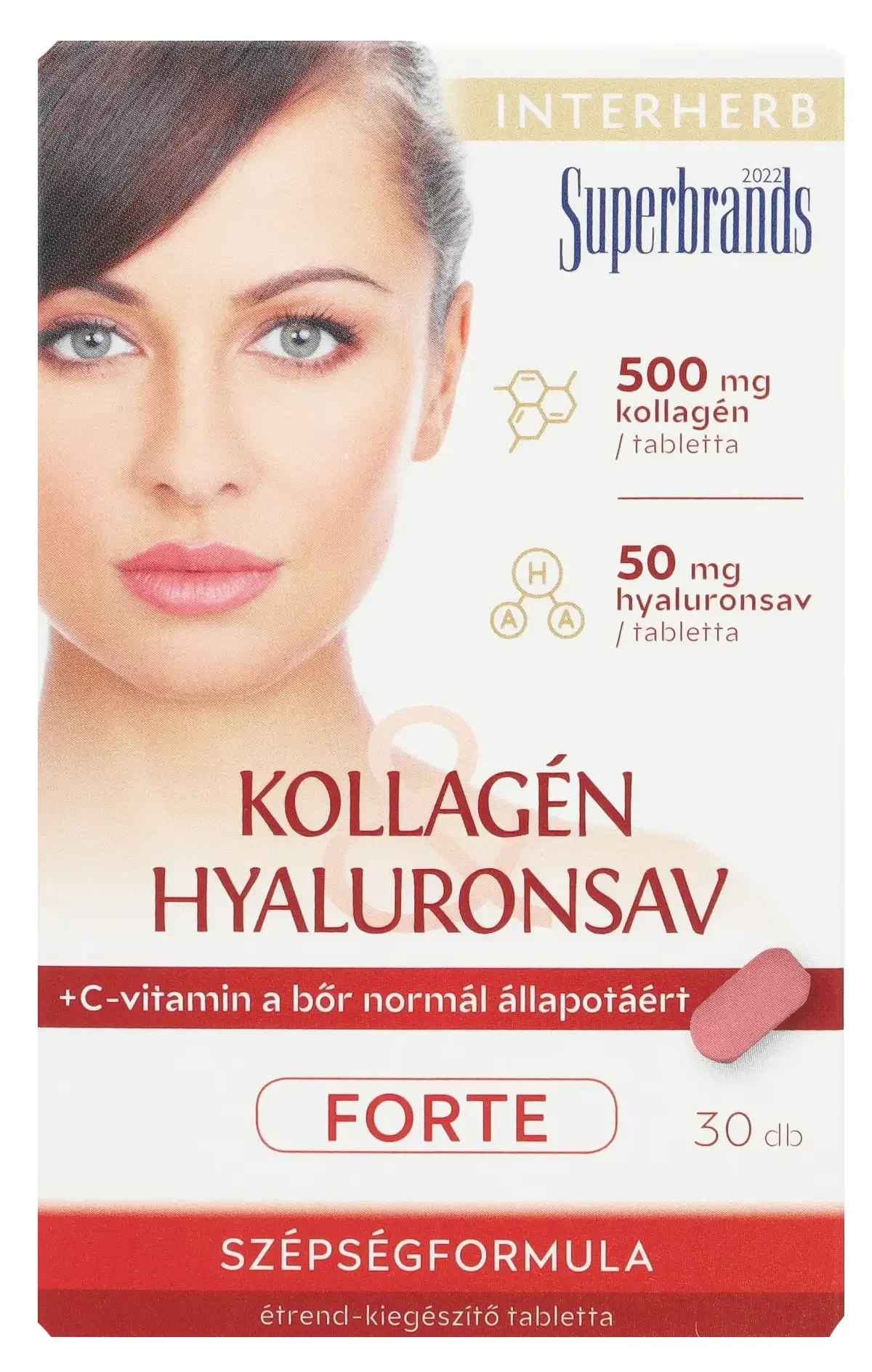 Interherb VITAL Kollagén&Hyaluronsav Szépségformula FORTE tabletta 30db