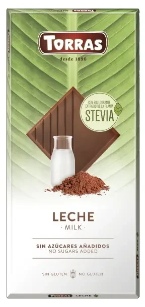 Torras Tejcsokoládé hozáadott cukor nélkül, édesítőszerrel 100g