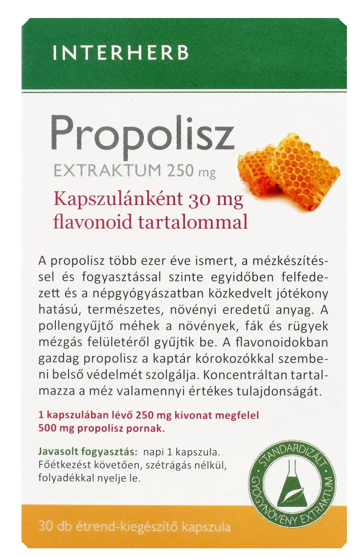 Interherb NAPI1 Propolisz Extraktum 250 mg 30db