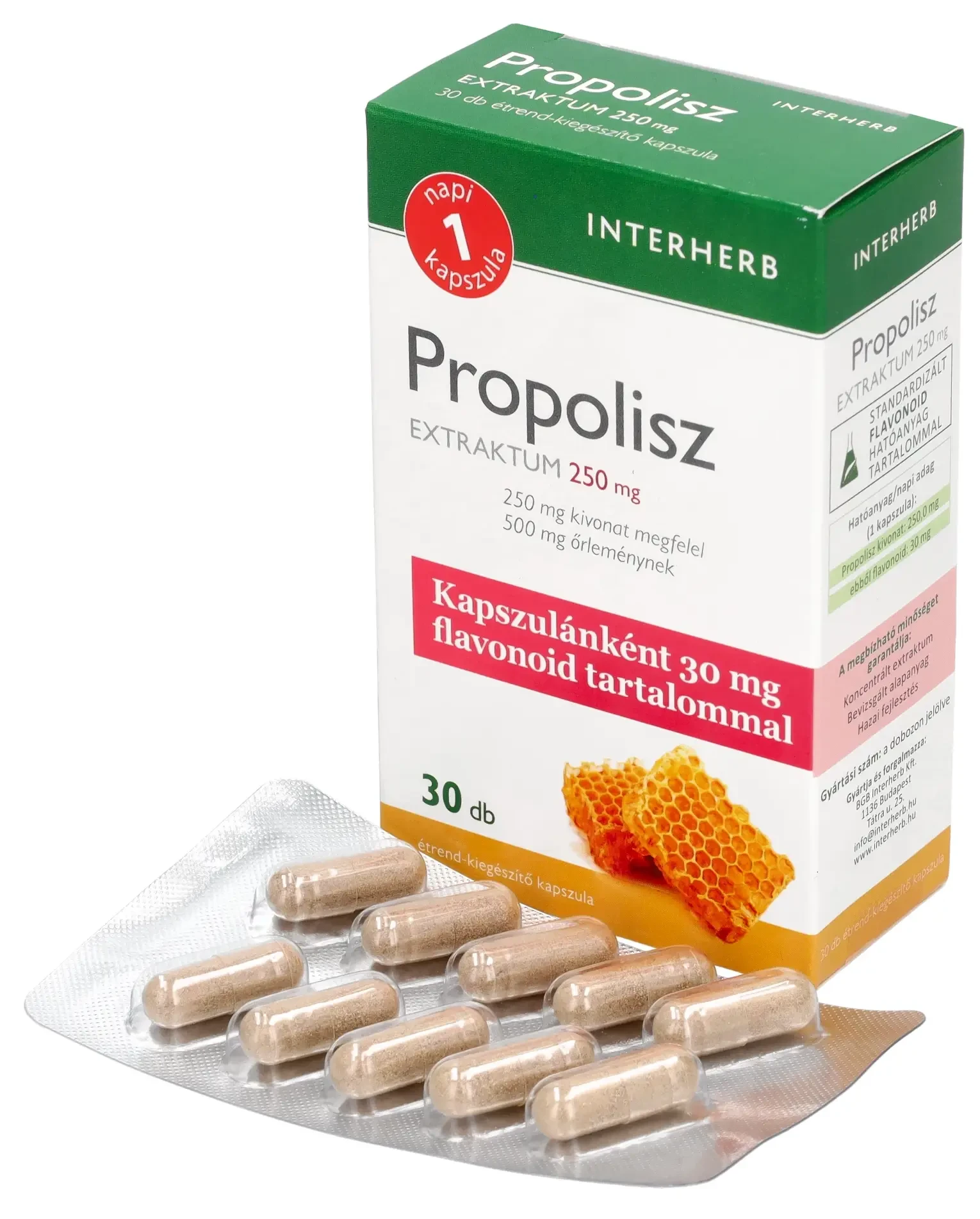 Interherb NAPI1 Propolisz Extraktum 250 mg 30db