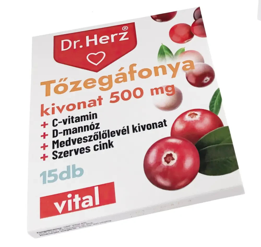 Dr. Herz Tőzegáfonya 500 mg 15 db kapszula