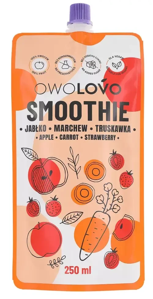 OWOLOVO Alma-sárgarépa-eper SMOOTHIE 250g