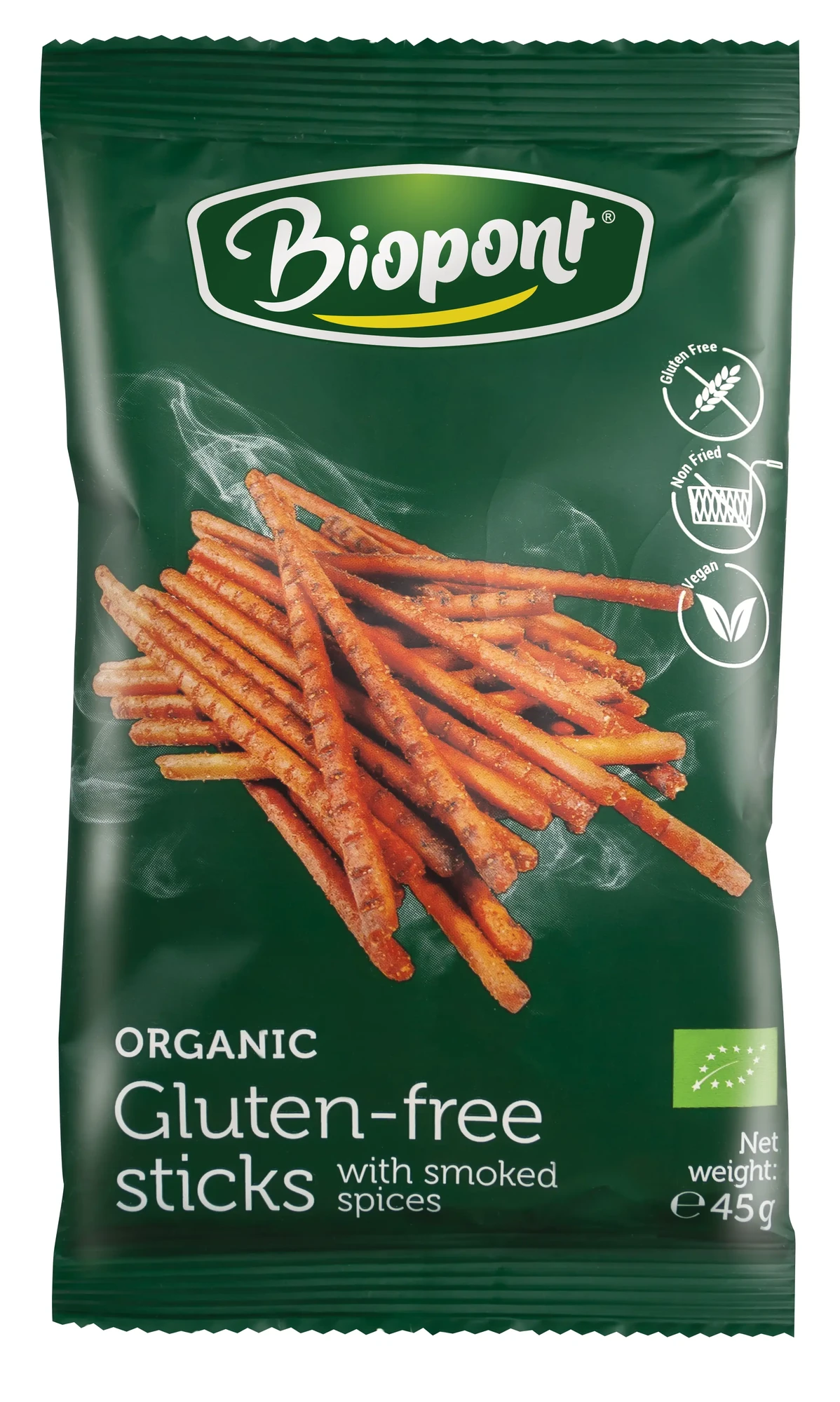 Biopont Gluténmentes Sóspálcika Smoky 45 g
