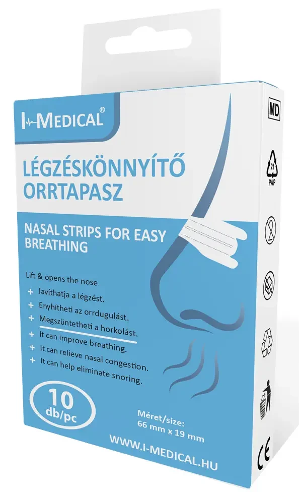 I-Medical 10db horkolásgátló, légzéskönnyítő orrtapasz