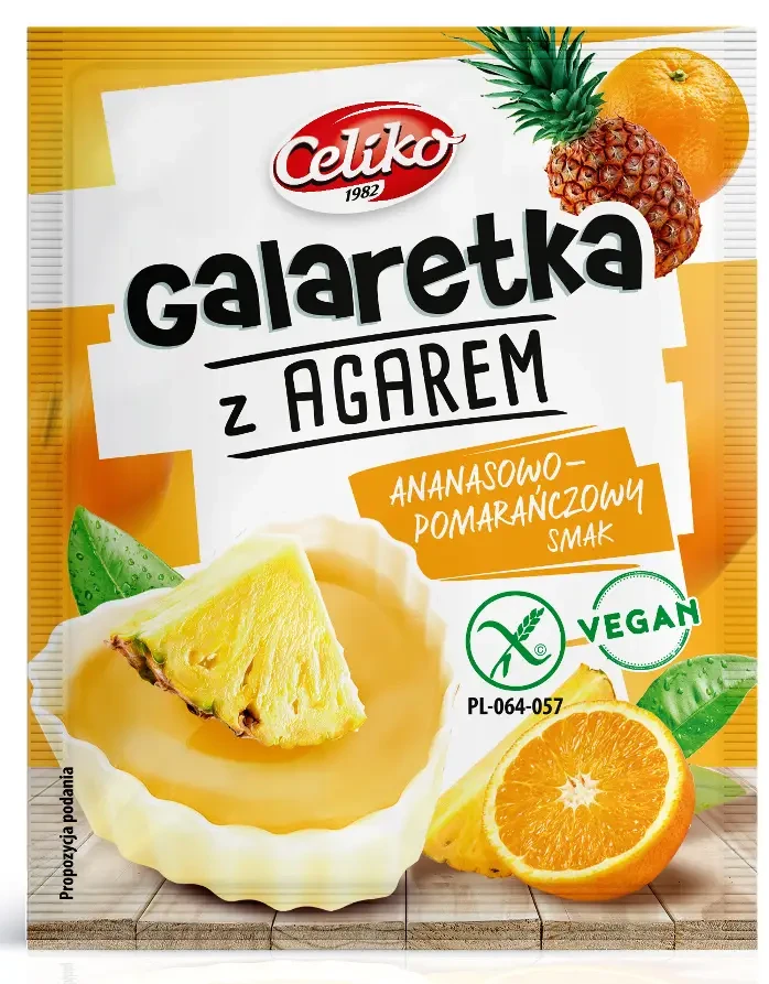 Celiko Gluténmentes Tortazselé Agar-Agarral (Ananász-Narancs) 45g