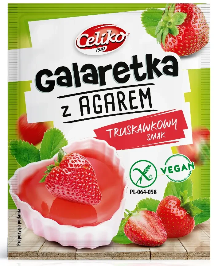 Celiko Gluténmentes tortazselé Agar-Agarral Eper ízű 45g