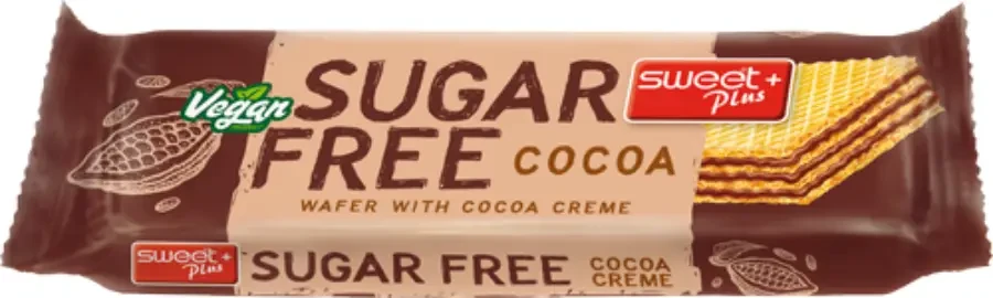 SWEET+PLUS SugarFree vegán ostya kakaós 24g