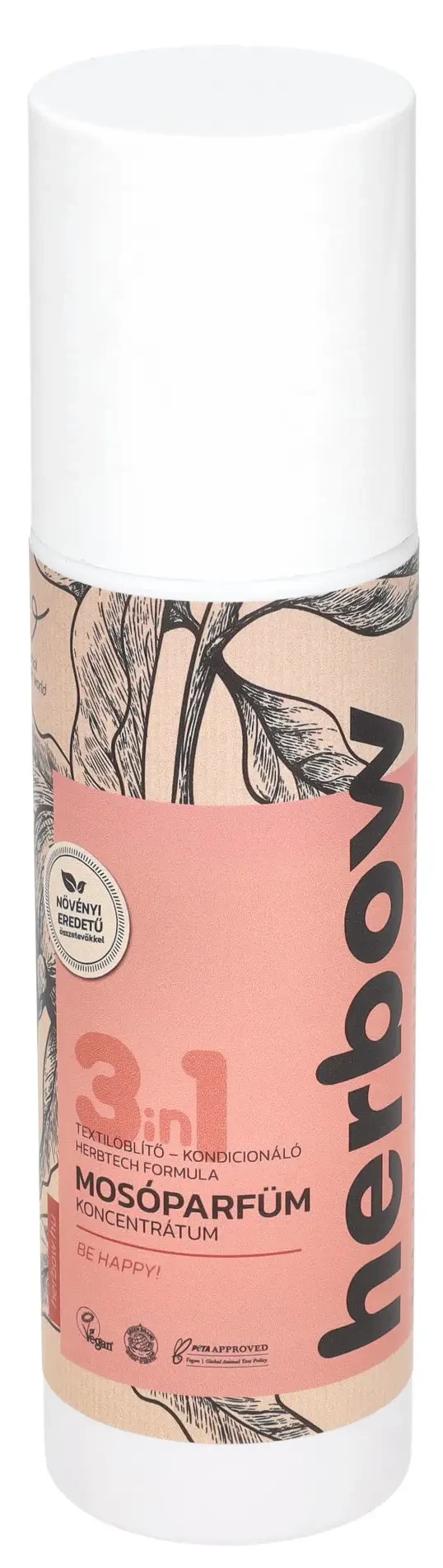 Herbow 3in1 Öblítő és kondicionáló mosóparfüm koncentrátum Légy boldog! 200ml 40 mosás