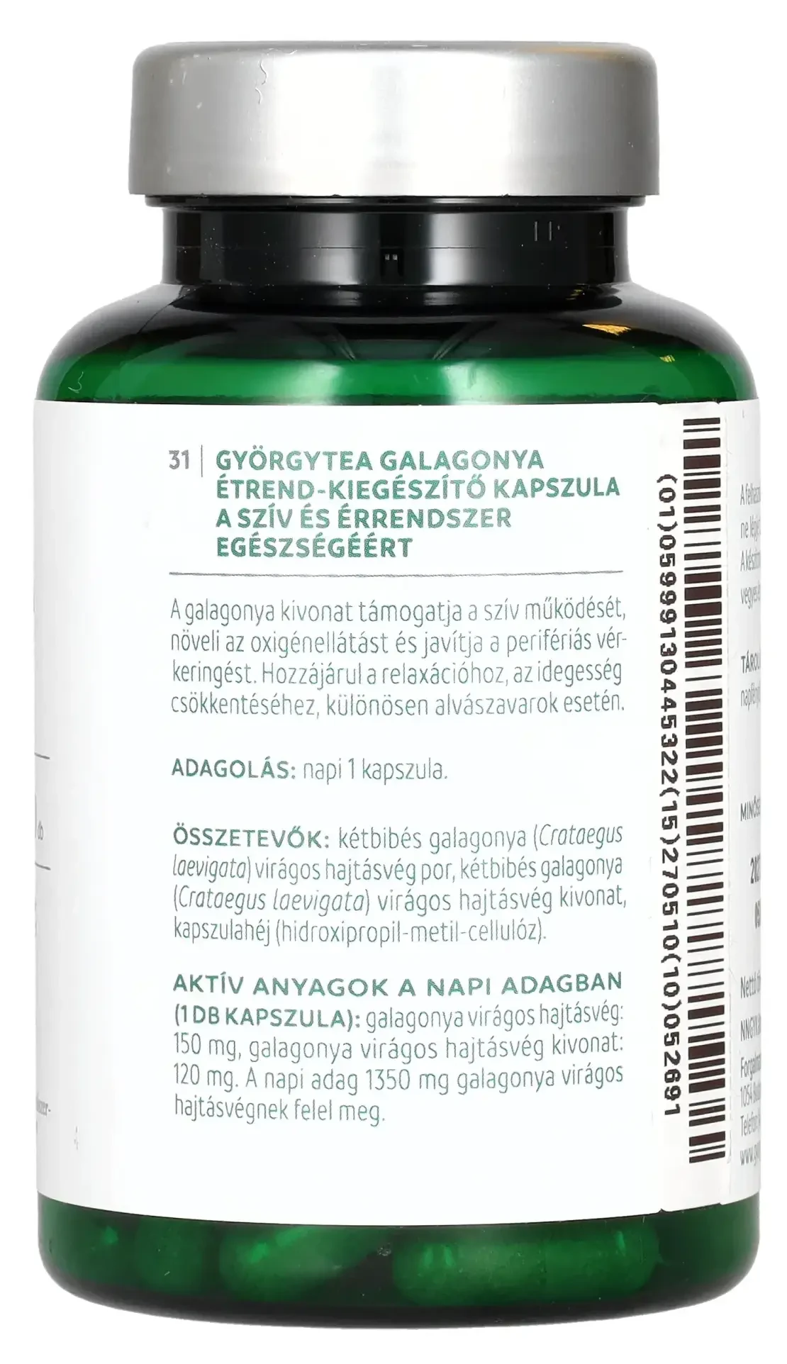 Györgytea Galagonya kapszula 60db