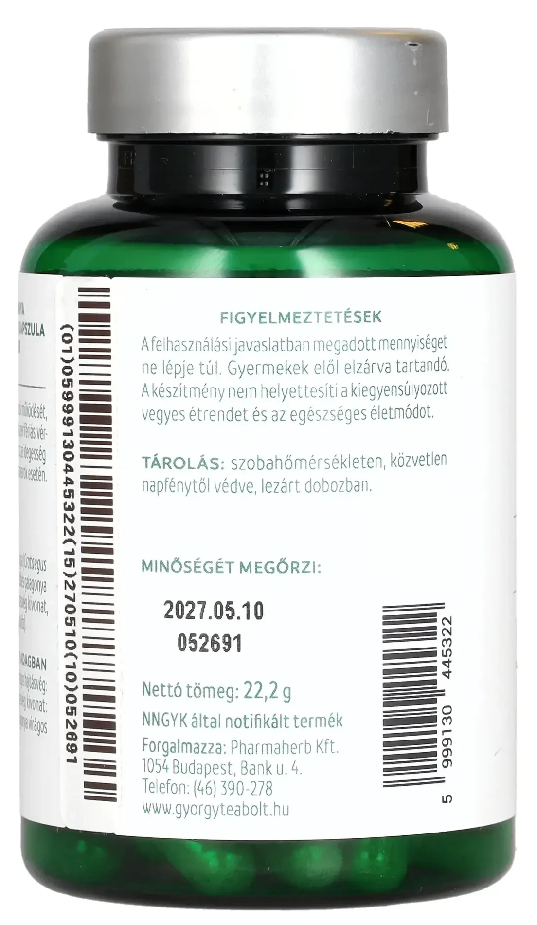 Györgytea Galagonya kapszula 60db