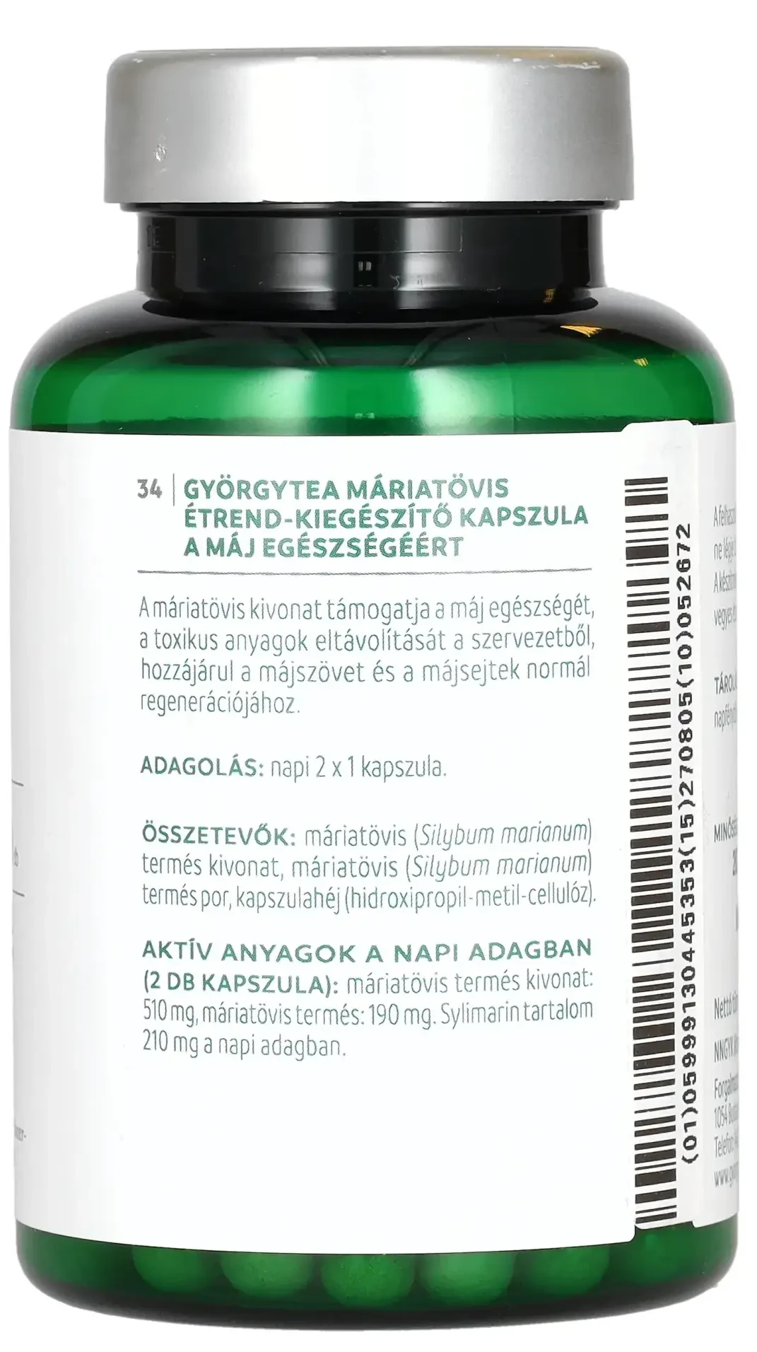 Györgytea Máriatövis kapszula 60db