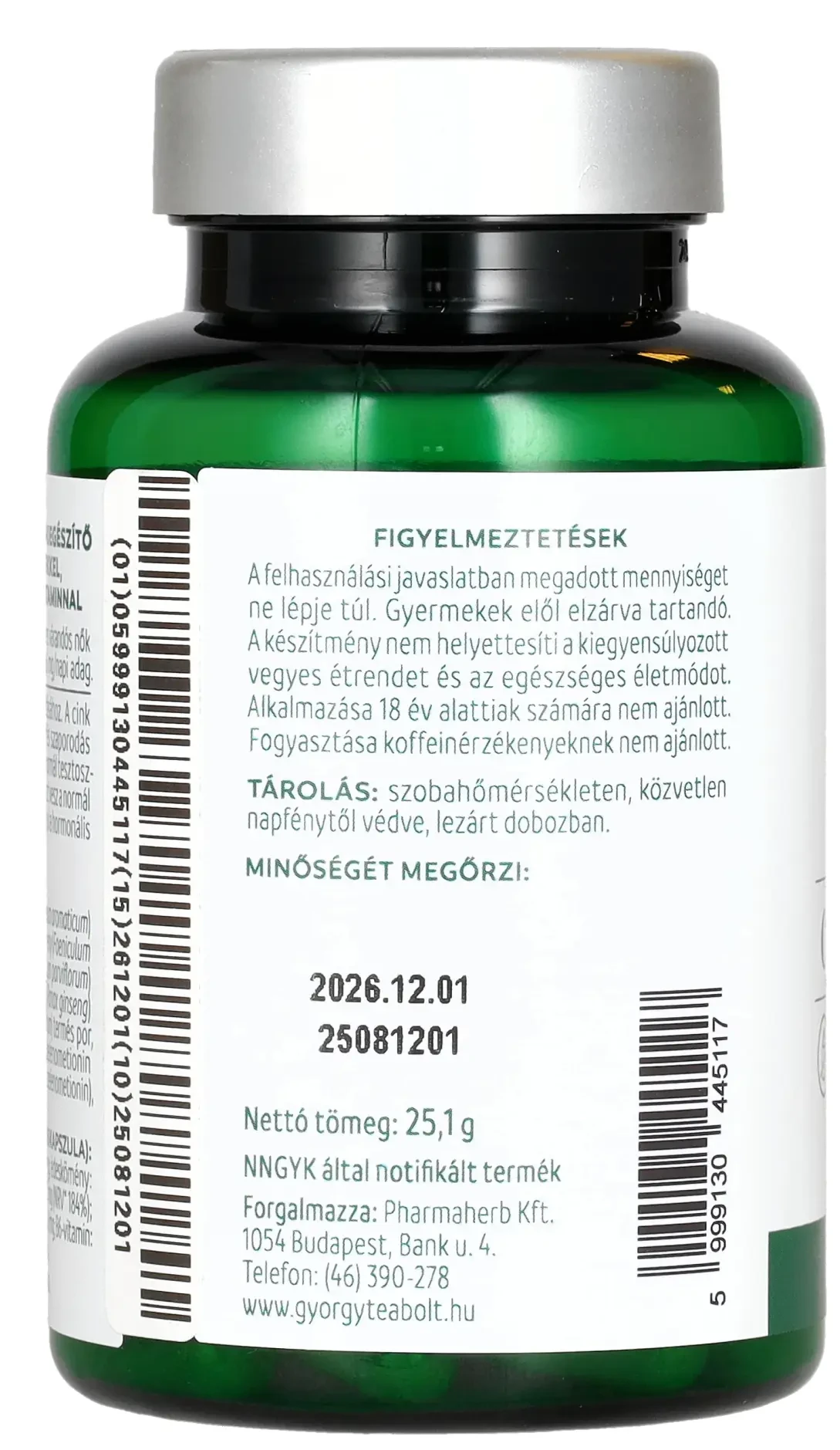 Györgytea Férfi kapszula 60db