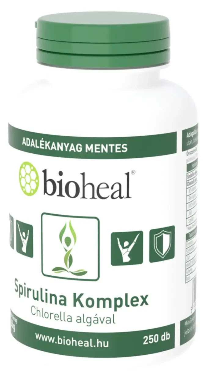 Bioheal Spirulina Komplex Chorella Algával 250 db Tabletta