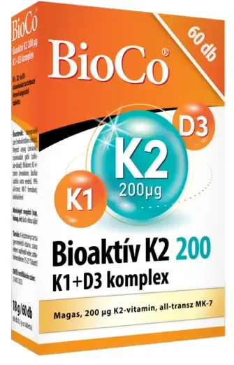 BioCo Bioaktív K2 200 K1+D3 komplex 60db