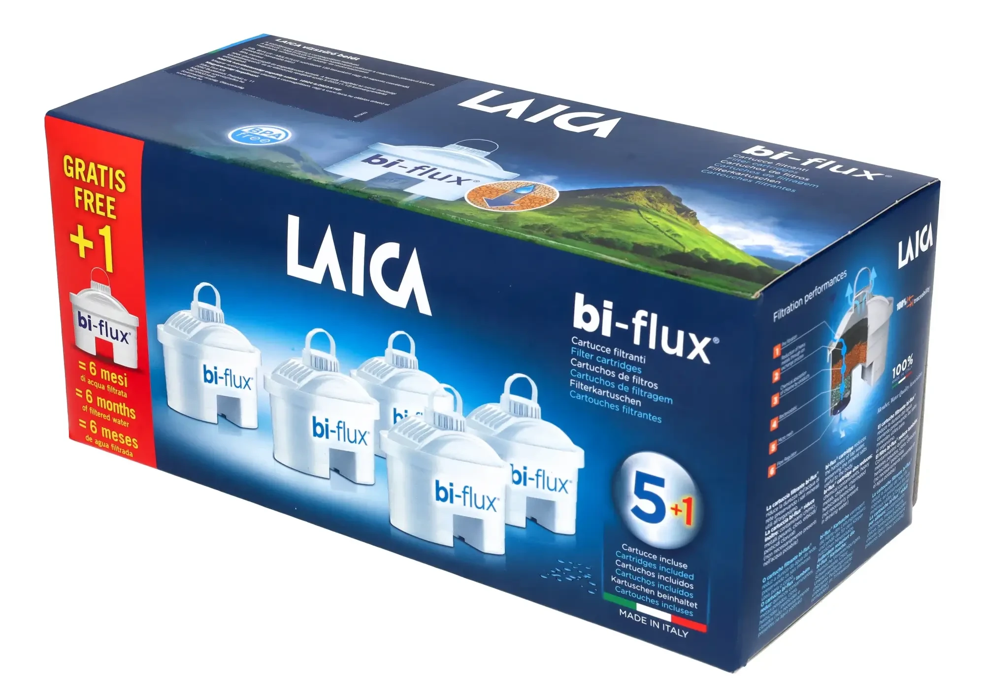 Laica Univerzális Bi-Flux 5 db+1 db ajándék vízszűrőbetét