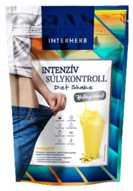 Interherb Intenzív SÚLYKONTROLL Vaníliaízű Diet Shake kollagénnel 528g