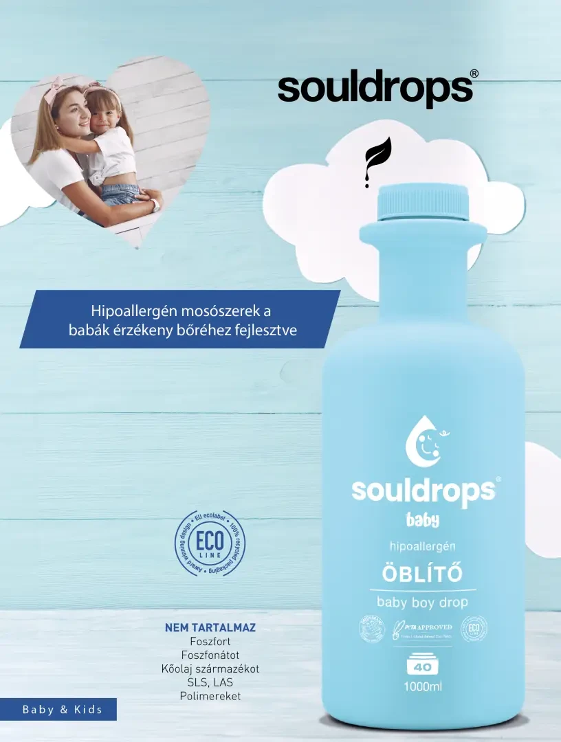 Souldrops Baby Öblítő BOY 40 mosás 1000 ml