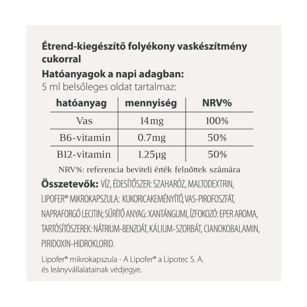 Vitafer Mikrokapszulás vas szirup (120ml)