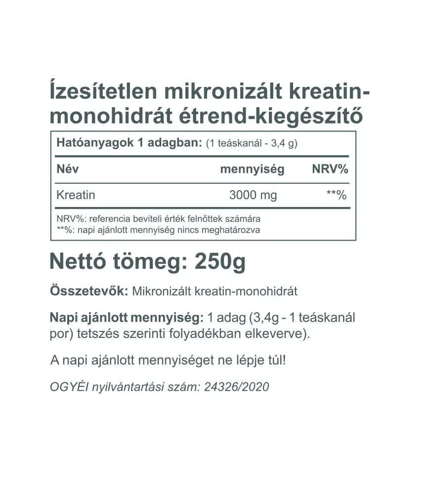 VK Kreatin Monohidrát 250g