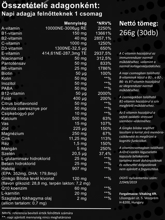 VK Multi Profi Senior havi csomag 30db