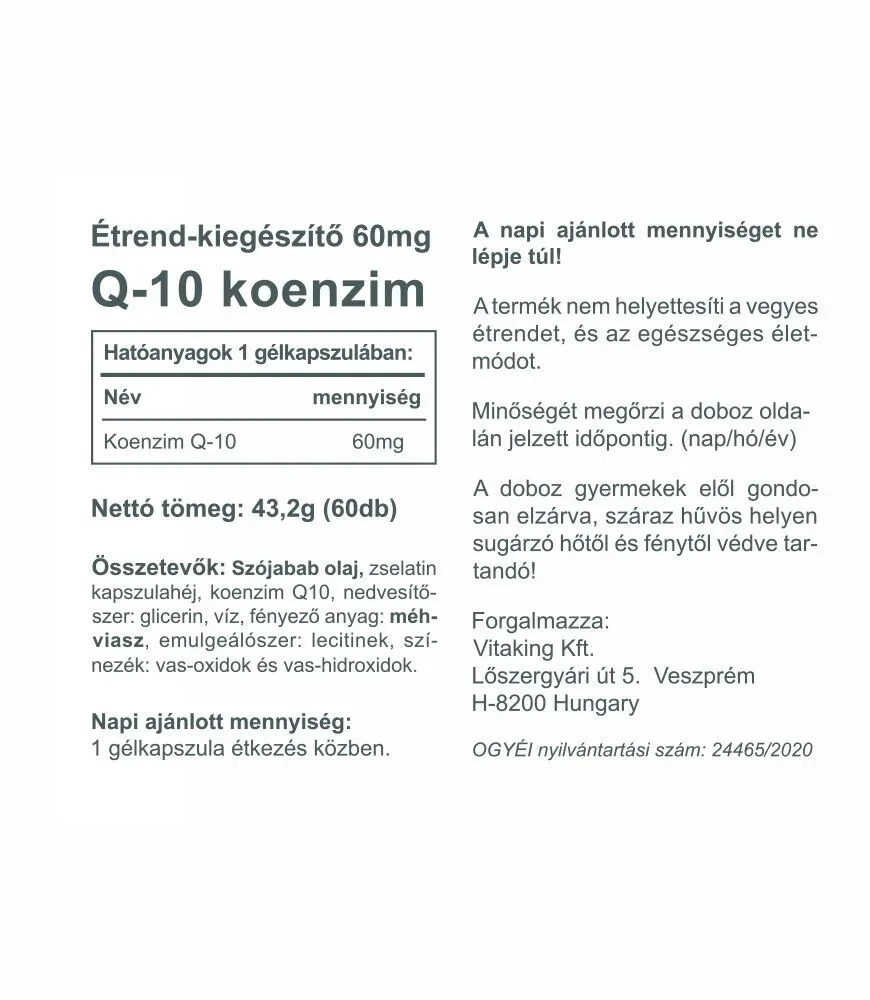 Vitaking Koenzim Q-10 60 mg 60db