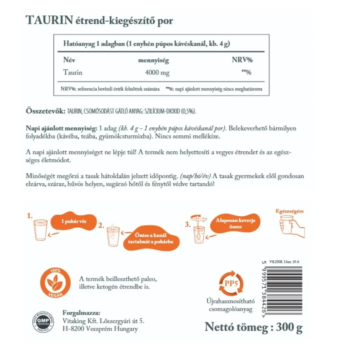 VK Taurin doypack 300g