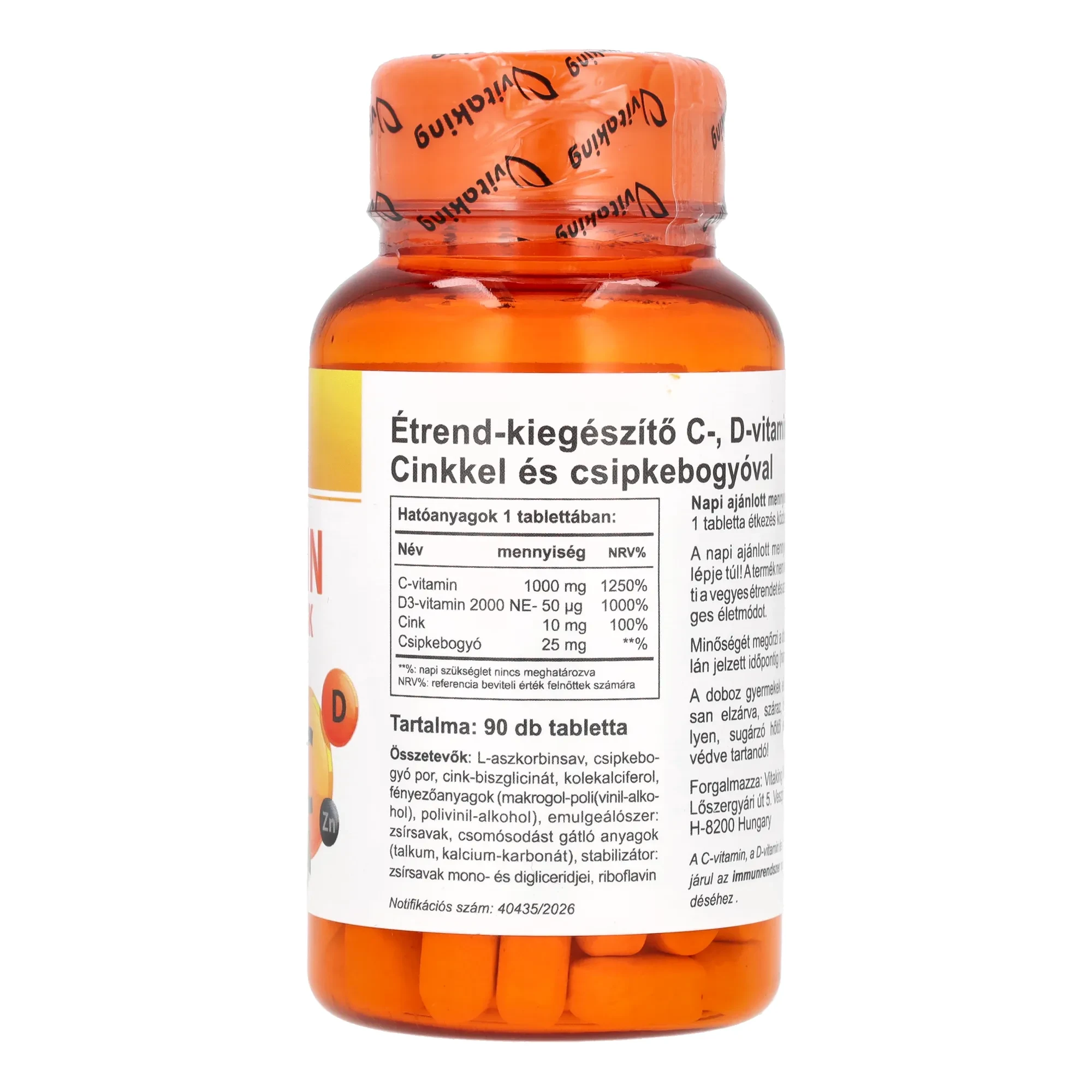 Vitaking C+D+Cink 90db.