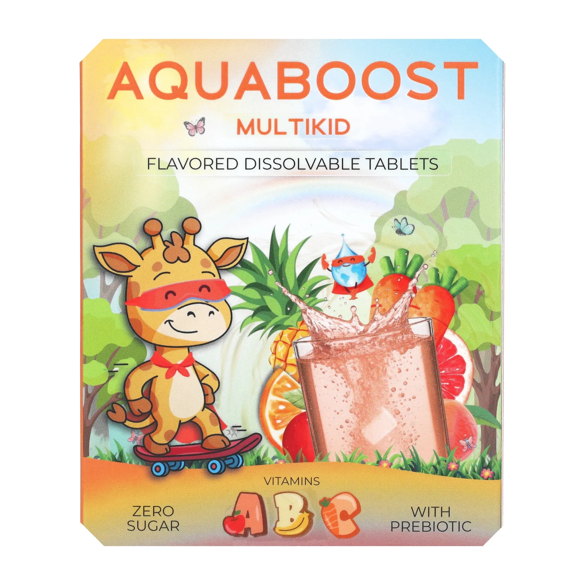 Aquaboost Multikid Vegyes Gyümölcs Ízű Funkcionális Ital Tabletta 18db