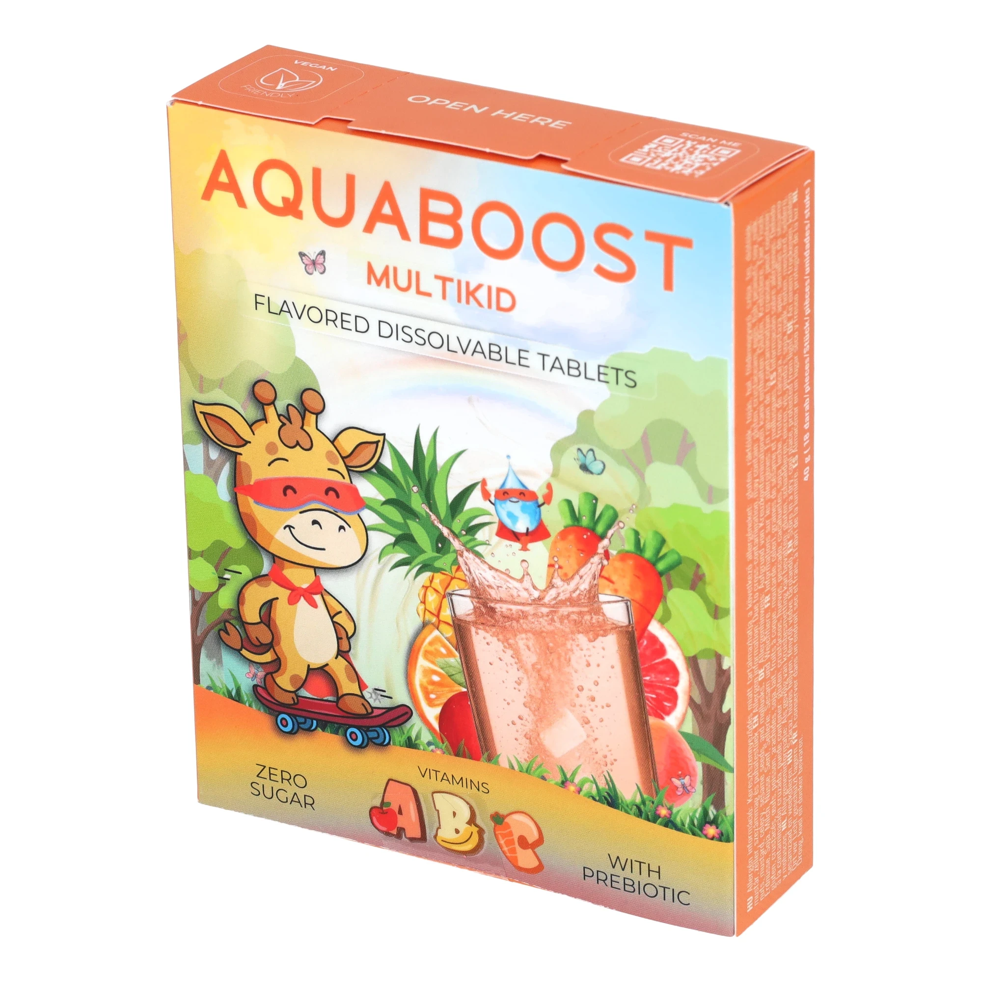 Aquaboost Multikid Vegyes Gyümölcs Ízű Funkcionális Ital Tabletta 18db