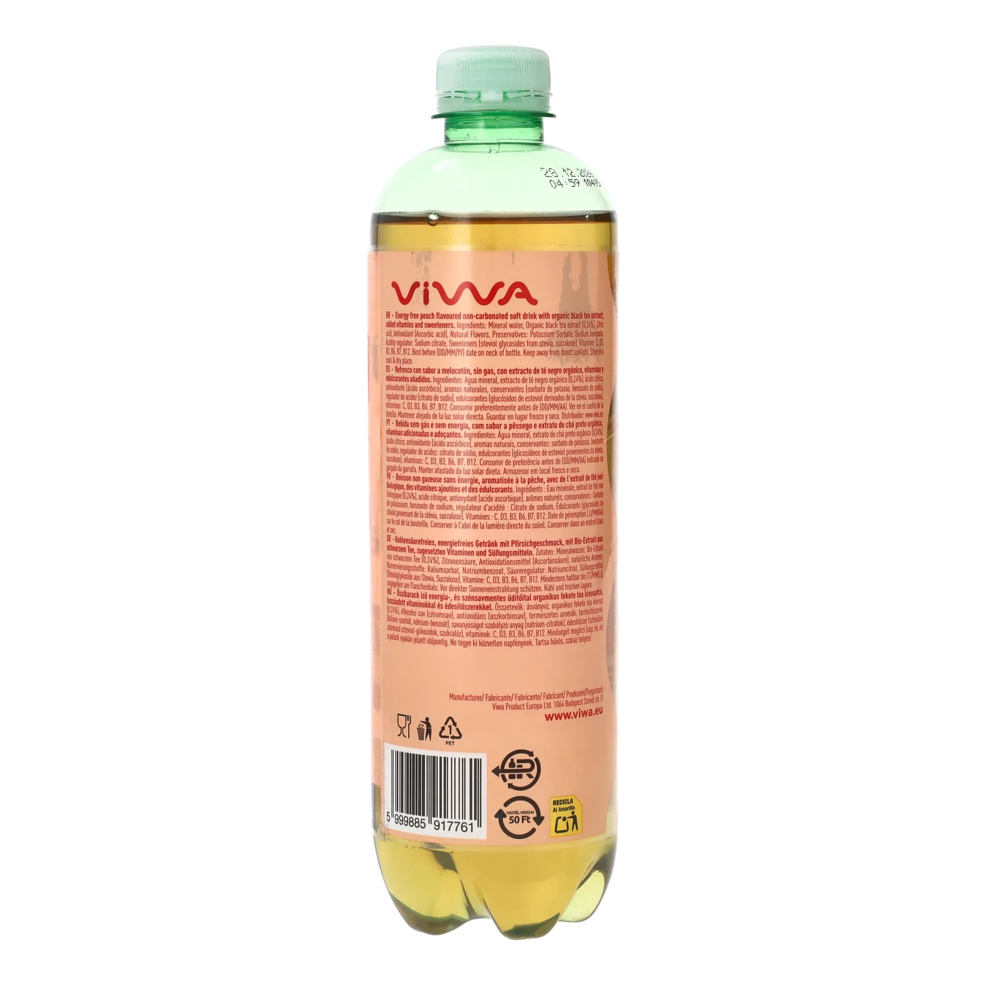 Viwa vitamintea Black Peach 600ml