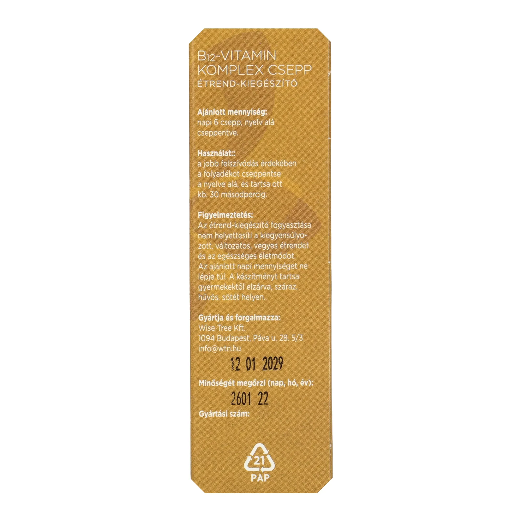 WTN B12-vitamin komplex csepp 20ml