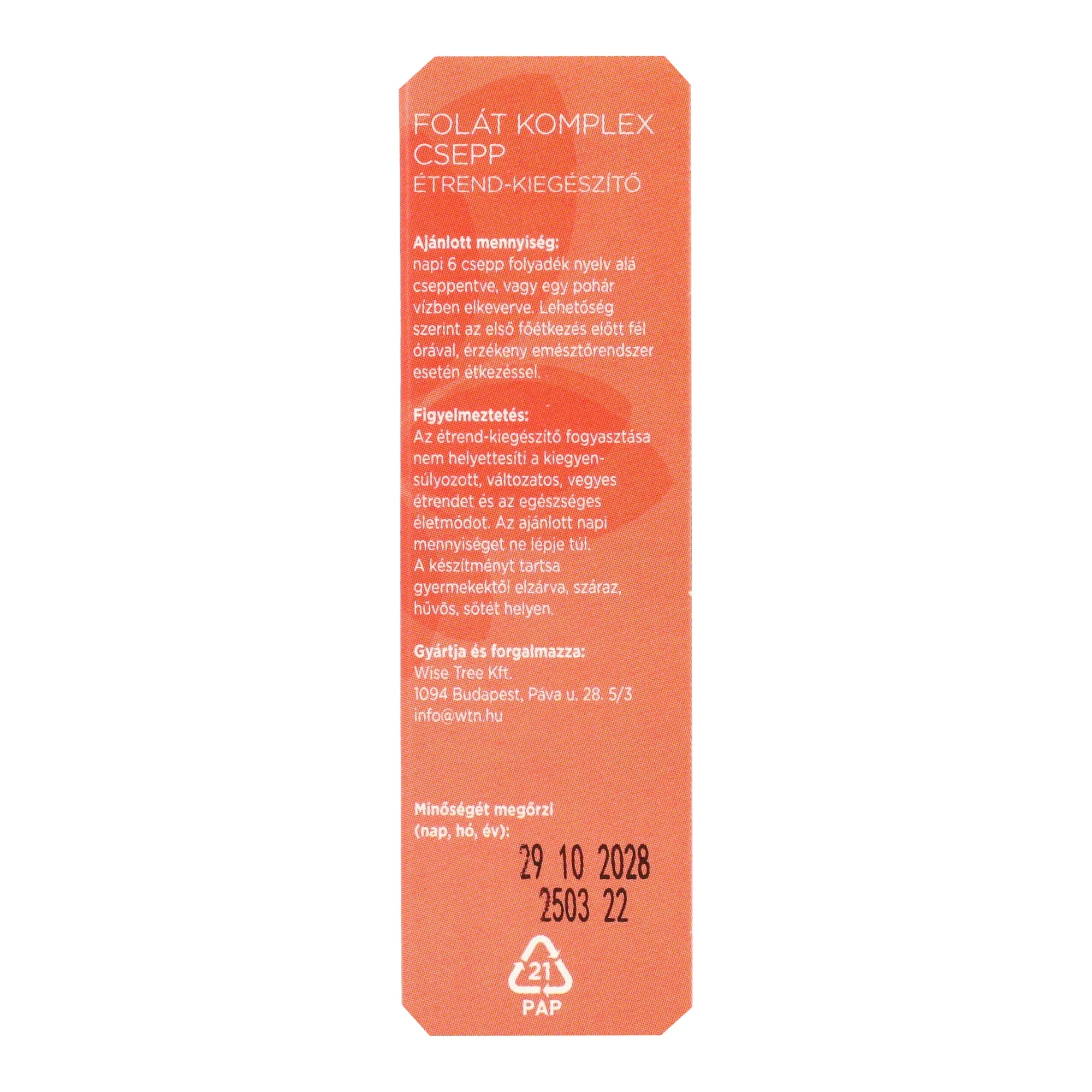 WTN Folát komplex csepp 20ml