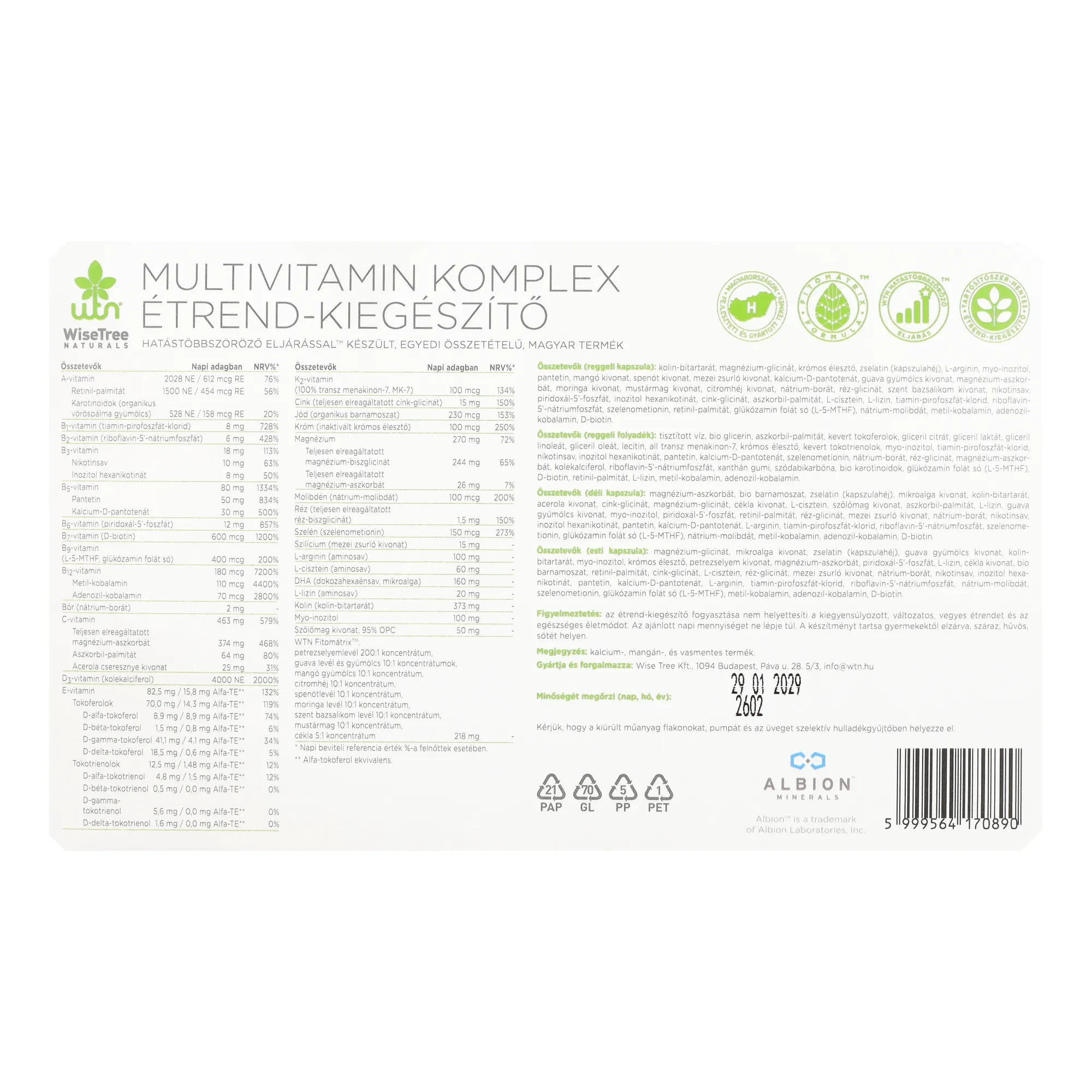 WTN multivitamin komplex 30 adag