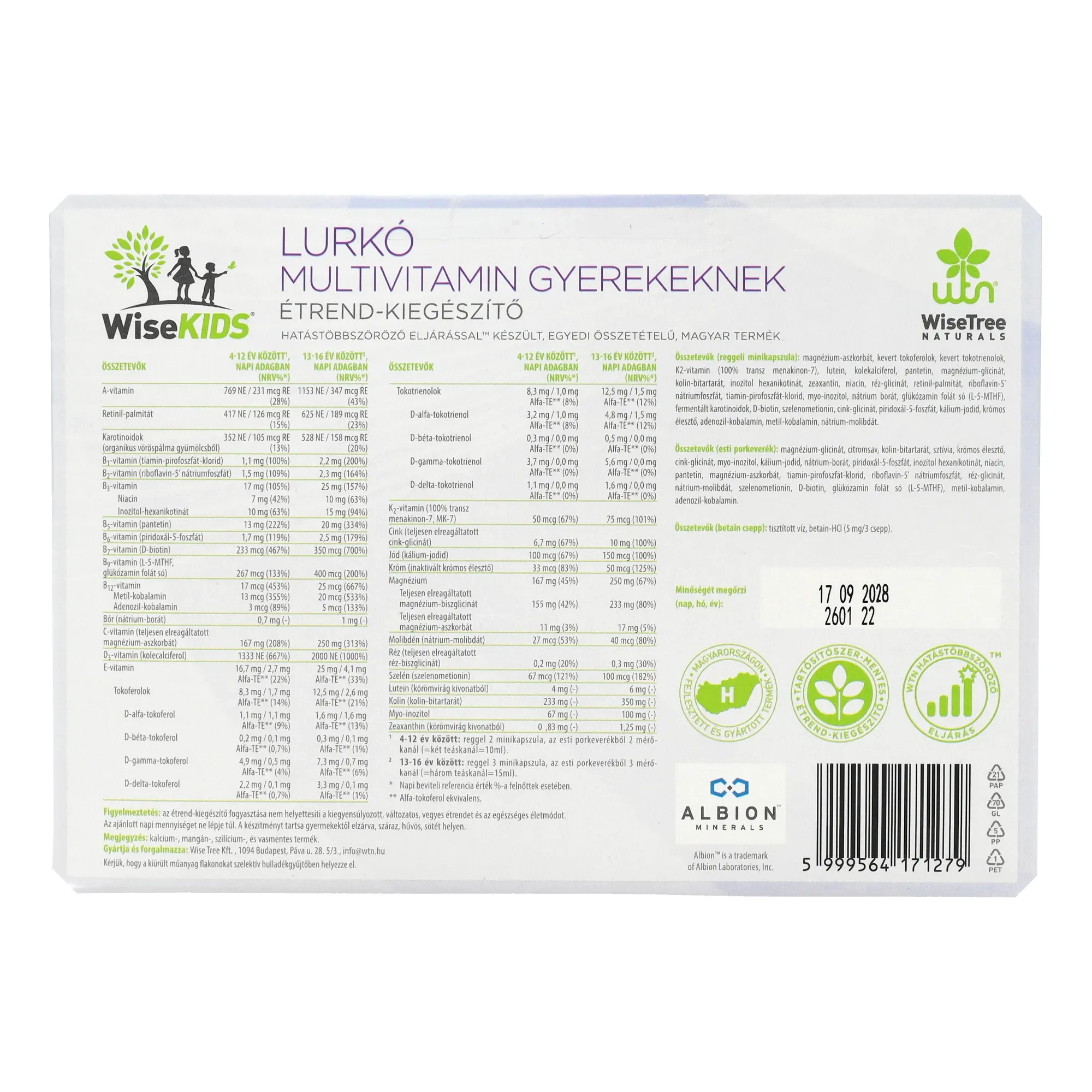 WTN Lurkó Multivitamin Gyerekeknek csomag-minikapszulás 1 csomag