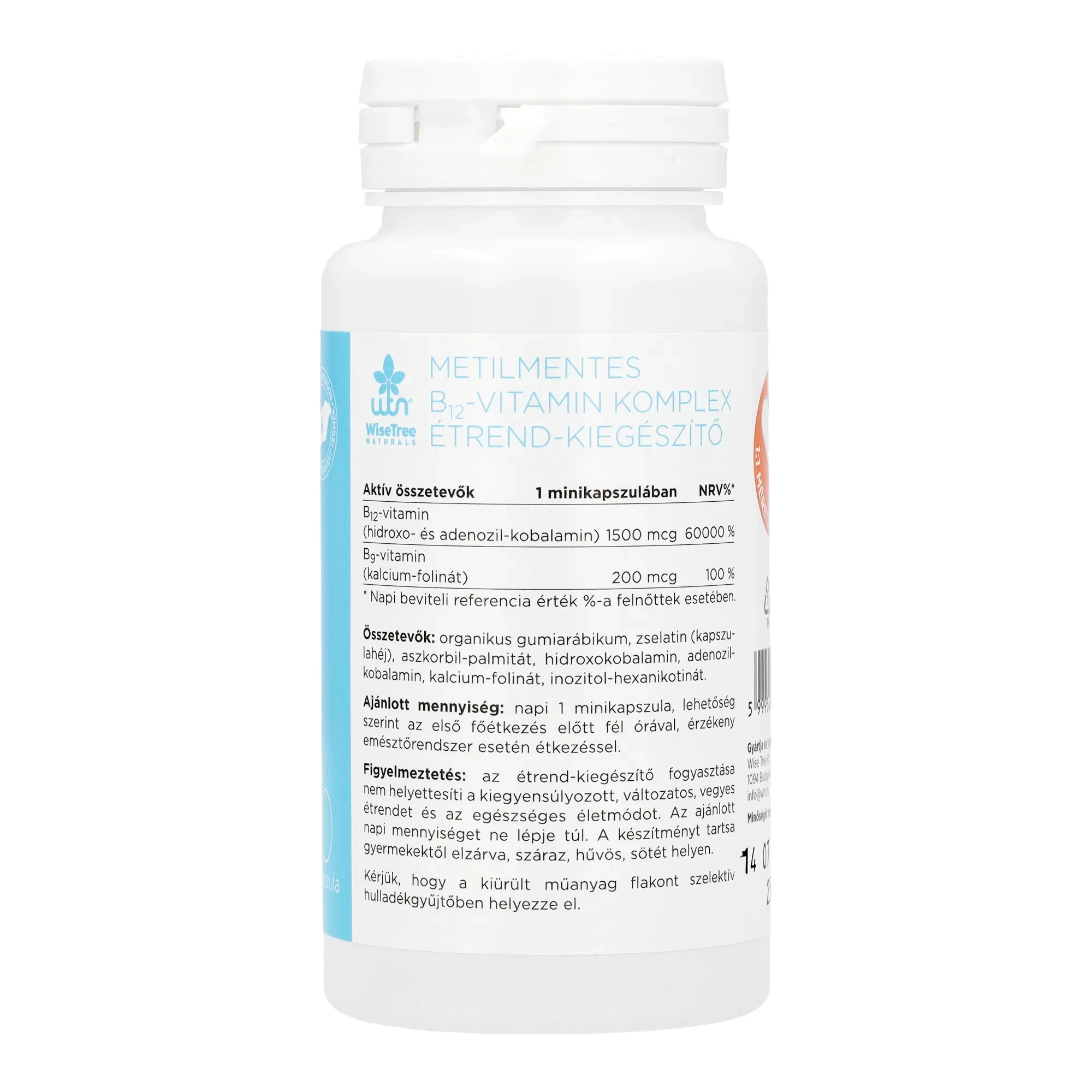 WTN Metilmentes B12-vitamin komplex 60 db
