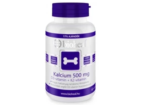 Bioheal Kalcium 500 mg + D3-vitamin+K2-vitamin tabletta 70 db