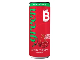 GREEN Meggylé - szénsavas, steviával, dobozos 330ml