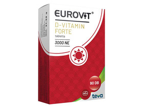 Eurovit D-vitamin 3000NE Forte tabletta 90 db
