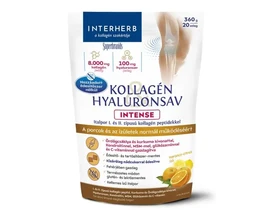 Interherb Kollagén&Hyaluronsav Porcépítő italpor Intense nádcukorral,Narancs ízű 360 g