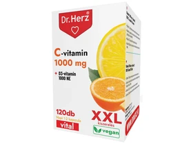 Dr. Herz C-vitamin 1000 mg + D3-vitamin 1000 NE XXL 120 db