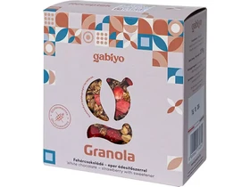 Gabiyo Gluténmentes Granola Fehércsokoládé-eper (hozzáadott cukor nélkül) 275g